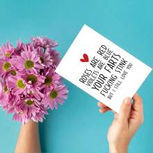 1pc Funny Valentine's Day Cards For Him Her, Rude Anniversary Cards For Men Women, Happy Valentine's Day Cards For Boyfriend, Husband, Wife, Girlfriend, Fiance, Partner, Birthday Cards