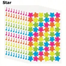 10-50 Sheets Colorful Diary Self-Adhesive Graffiti Stickers Scrapbook Albums Graffiti Stickers Student Notebook Decoration Heart Number Letter Dot Sticker ﻿