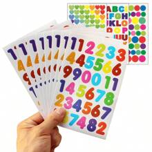 10-50 Sheets Colorful Diary Self-Adhesive Graffiti Stickers Scrapbook Albums Graffiti Stickers Student Notebook Decoration Heart Number Letter Dot Sticker ﻿