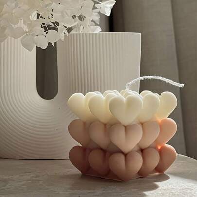 1 pieza Molde de vela en forma de corazón, apto para el Día de San Valentín, Día de la Madre, Ceremonia de Graduación, Molde de silicona para hacer velas perfumadas de yeso DIY