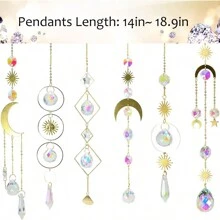 6pcs Crystal Sun Catchers, Suitable For Home, Garden, Party, Wedding Decoration, Can Also Be Used As Gifts For Christmas, Mother's Day, Valentine's Day