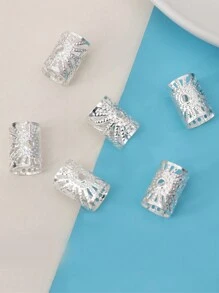 6 件装金色/银色向日葵空心环发夹，适合辫子、假发和发饰 - 太陽花鋁環 - 查看 9