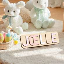 Customizable Wooden Puzzle With Multilingual Name & 3D Letters:A Perfect Present For Kids On Birthdays, Christmas, Easter, And Baptism,Suitable As A Child's First Birthday Gift.Montessori And Customized Educational Toy,A Wonderful Choice For Various Celebratory Occasions.