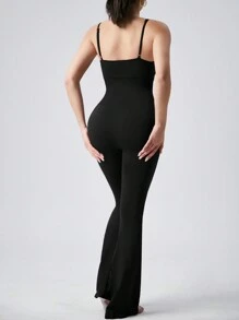 Solid Color Halter Romper, Fashionable Casual For Daily Wear