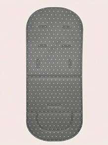 1 件通用婴儿推车座椅垫，透气舒适婴儿推车垫，适合 0-3 岁婴儿，可拆卸和可清洗座椅垫，浅灰色波尔卡圆点/星星图案