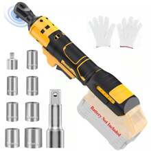 Cordless Ratchet Wrench 3/8", Electric Ratchet Wrench Compatible With DEWALT 20V MAX Battery, 45Ft-Lbs 320RPM With Variable Speed, 3/8" To 1/4" Sealed Head Ratchet, Bare Tool Only Tools