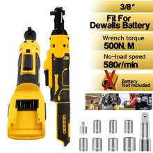 Cordless Ratchet Wrench 3/8", Electric Ratchet Wrench Compatible With DEWALT 20V MAX Battery, 45Ft-Lbs 320RPM With Variable Speed, 3/8" To 1/4" Sealed Head Ratchet, Bare Tool Only Tools
