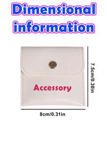 Customized Text & Image Jewelry Storage Pouch, Compact & Portable, Soft Storage, Organize Necklaces, Earrings, Bracelets, Watches, Earphones, Mini Jewelry Bag - Multicolor - View 3