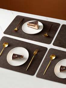 1pc Solid Color Placemat - Màu Tím - Xem 3