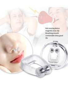 10 件硅胶和塑料磁性防打鼾鼻夹 - 男女通用打鼾解决方案和便携式旅行睡眠辅助器，非常适合男性和女性缓解打鼾和改善睡眠 - 彩色 - 查看 7