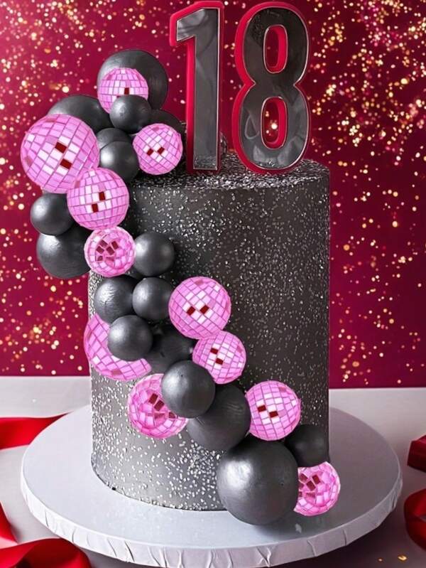 12pcs/24pcs Disco Ball Cake Toppers, Disco Ball Cake Decorations Reflective Mirror Ball Cake Decorations Suitable For 70s Disco Theme Party Decorations Birthday Holiday Party Decorations- 3 Different Sizes Of Disco Ball Cake Decorations
