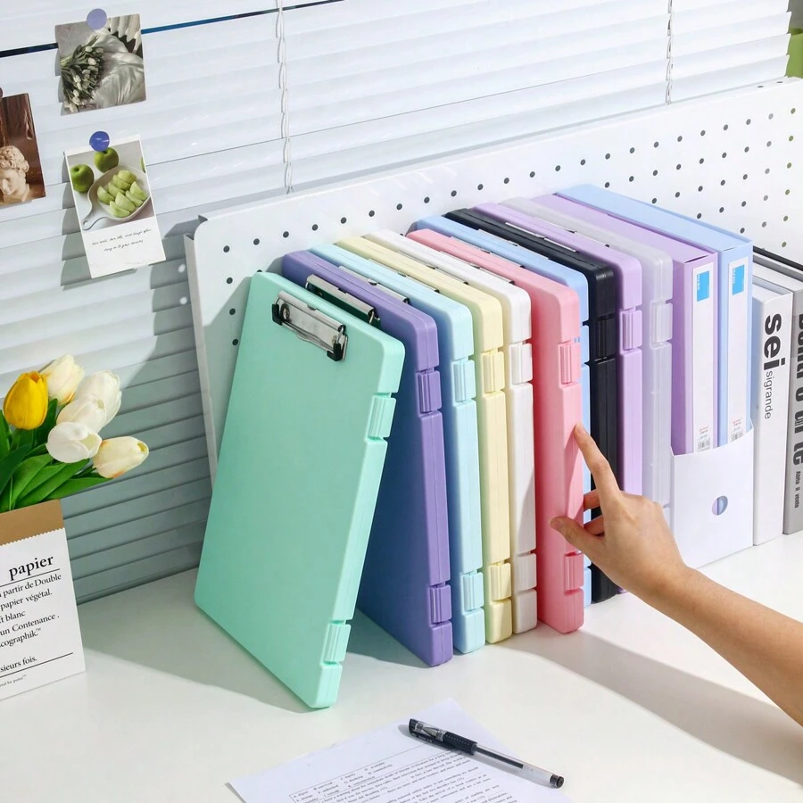 A4 storage file box transparent data box stationery box folder for