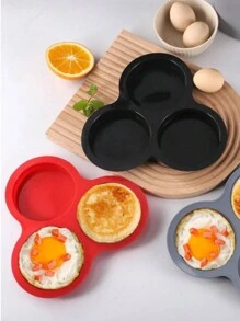 SikeSike 1件空气炸锅配件，不粘煎饼锅，硅胶煎饼模具，适用于煎蛋、早餐鸡蛋三明治、空气炸锅鸡蛋饼、蛋糕底、煎饼、汉堡肉饼，开学季必备 - 彩色 - 查看 3