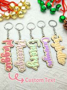 Llavero personalizado con el nombre del niño, colgante para bolso, regalo lindo para Pascua