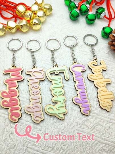 Customized Kids Name Key Chain Bag Pendant, Cute Gift For Easter, Multi-Functional, Ornamental, Letter, Stylish, Modern, Colorful, Cute, Adorable, Casual, Custom, Personalised, Unique, Customized, Ideal Gifts For Him, Ideal Gifts For Her