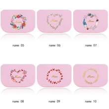 Spersonalizowane imię Kobiety Fałszywe etui na rzęsy Organizer z lustrem Sztuczne pudełko do przechowywania rzęs Uchwyt Ochronne przenośne narzędzia kosmetyczne z nazwą Dostosuj spersonalizowany wzór Akcesoria podróżne, na plażę wakacyjną, kolekcję łazienkową, kolekcję sypialni, duża pojemność - Różowy - Zobacz 6