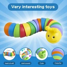 1 Stück Stressabbau-Raupensensorialspielzeug, weiches Fingerspitzen-Schneckenspielzeug, Sensorialspielzeugset für Erwachsene, Kinder und zappelige Kleinkinder (einige Farben werden zufällig versendet)