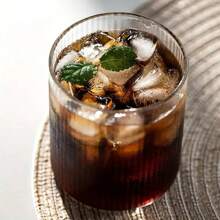 2pcs Nordic Style Glass Cup, Vertical Stripe Transparent Household Tea Cup, Borosilicate Glass Cup Suitable For Living Room, Beverage, Juice, Coffee, Latte