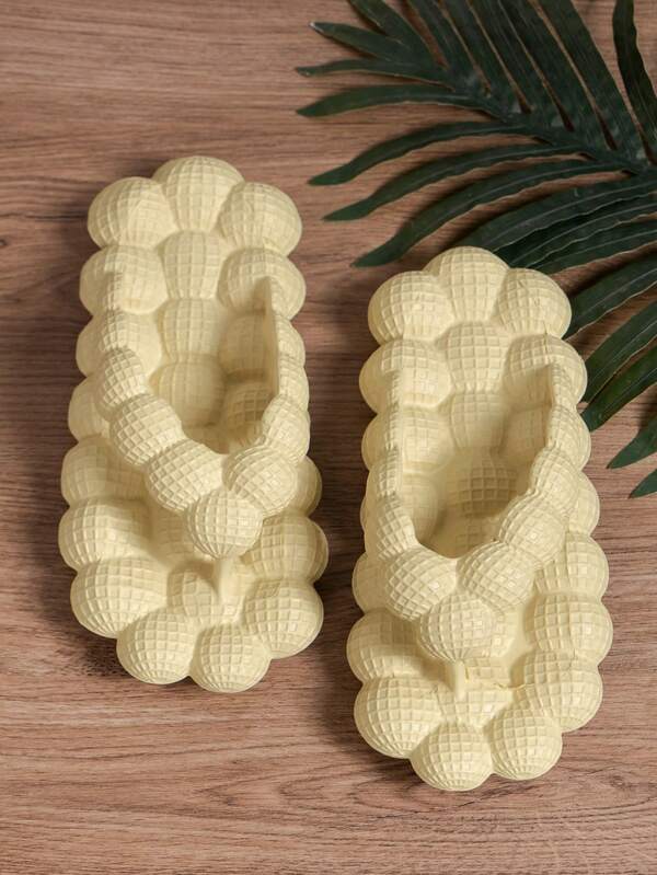 JISLIESS J Damskie sandały na platformie z okrągłym noskiem i klinem, modne codzienne pantofle na koturnie, czarne plisowane buty damskie