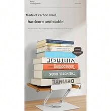 Base giratoria de 360° para libros, ajustable en altura y ángulo, plegable y portátil, ligera pero resistente, apta para oficina, sala de estudio, aprendizaje, cocina, libros de texto, libros de cocina, revistas, tabletas