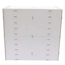 HaroldDol 18 Fächern Desktop File Literature Organizer Papier Mail Tray Sorter Office Weiß - 1 - Übersicht 10