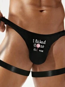 Tanga sexy de una sola pieza para hombres, de talle bajo, con estampado con patrón de "Piruleta" que resalta la figura, de comodidad sin costuras y atractivo