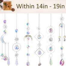 6pcs Crystal Sun Catchers, Suitable For Home, Garden, Party, Wedding Decoration, Can Also Be Used As Gifts For Christmas, Mother's Day, Valentine's Day
