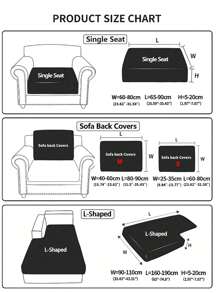 1pc All Season Chenille Jacquard Anti-Slip Sofa Seat Cushion Cover, Soft & Skin-Friendly, Pet-Proof, Elastic Couch Cover, Suitable For L-Shaped And 1/2/3/4 Seater Sofas In Living Room, Minimalist Modern Style, Spring/Autumn