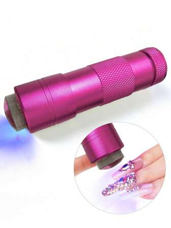 1st silikon LED Nail Art Mini Ficklampa Baklampa Snabbtorkande Bärbar Nagellack Fototerapilampa (Batterier ingår ej)