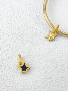 STYFNE 1 件星团许愿星星和月亮空心吊坠项链，闪亮烟花风格珠宝装饰，DIY 工艺饰品礼物，送给女朋友/最好的朋友