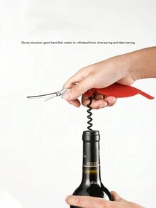 1pc Creative Parrot Stainless Steel Multifunctional Wine Bottle Opener, Suitable For Red Wine, Beer, Beverages, Home Kitchen Bar Tool, Holiday And Party Supplies - Multicolor - View 2