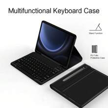 键盘保护套适用于三星 Galaxy S9 S8 S7 A9+ 11 英寸 S9+ S8+ S7 FE Plus 12.4 英寸 S6 Lite 10.4 英寸 A8 10.5 英寸平板电脑键盘