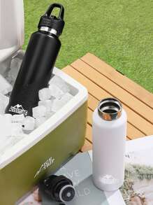 Yocity 1Pc Customized Sports Mug, Outdoor Sports Car Bottle, Customized Stainless Steel Keep Cold Insulated Mug, Portable Threadless Single Finger Open Lid Insulated Mug, Double Layer Vacuum Stainless Steel Large Capacity Kettle, Personalized Gift, Customized Gift, Birthday Gift, Holiday Gift