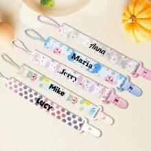 Custom Pacifier Clip,Personalized Pacifier Clip With Name,Customized Pacifier Clips Baby Girl,Customizable Animal Pattern Pacifier Clip,First Gift For Your Child,Diy Custom Name,Baby Essentials,Baby Girl Gifts,Baby Boy Gifts,Decoration,Multi-Purpose,Friend Gifts/Birthday Gifts,Children's Growth Souvenirs Back To School,Multi-Functional,Ornamental,Letter,Stylish,Modern,Colorful,Cute,Adorable,Casual,Custom,Personalised,Unique,Customized,Ideal Gifts For Him,Ideal Gifts For Her