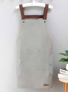 1 件防水防油烹饪围裙，时尚家居厨房成人女士围裙，适合烹饪、餐厅和工作制服