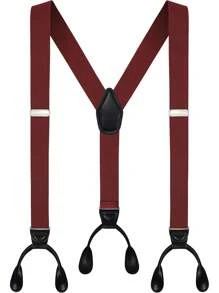 Tirantes ajustables de 3.5 cm de ancho con botones para hombres Moulen, para usar con atuendos de salida, bodas, fiestas y como accesorios de disfraz de Halloween