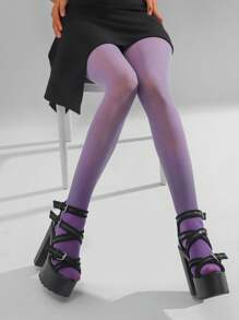 1 Pair Ombre Stockings, Nude Feeling Velvet Tights, Niche Sexy Style For Summer & Autumn/Winter - Multicolor - View 4