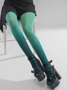 1 Pair Ombre Stockings, Nude Feeling Velvet Tights, Niche Sexy Style For Summer & Autumn/Winter - Multicolor - View 10