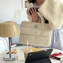 1 pièce Sac de rangement multi-couches simple de style coréen avec une forte fonctionnalité, nouvelle pochette intérieure antichoc pour iPad de 11/13/15 pouces, rangement mignon pour ordinateur portable