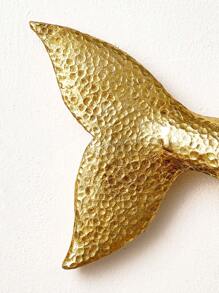 1pc Resin Material Mirrored Whale Wall Decor, Creative Mirrored Whale Home Decor Craft Statue, Special Mirror Surface Design, Suitable For Home Wall Decoration And Photography Props Gifts Birthday Graduation