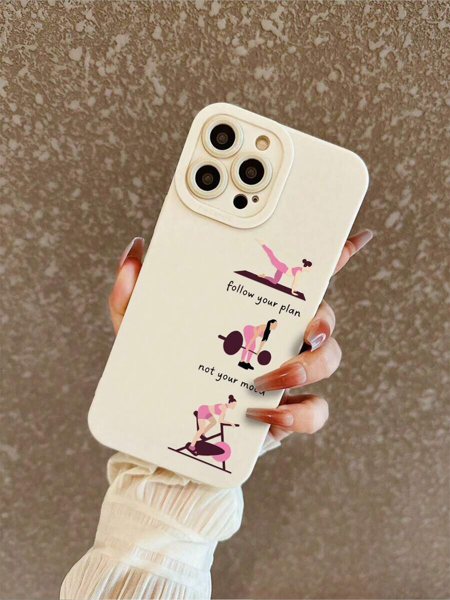 液态硅胶瑜伽手机壳，全方位保护，防震，防摔，TPU软胶外壳，适用于，防水防刮。 - 彩色 - 查看 1