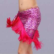 Cinturón de danza del vientre con flecos y lentejuelas para adultos, pañuelo para la cadera, disfraces orientales para mujeres, accesorios de danza del vientre, atuendo de baile de sirena oriental