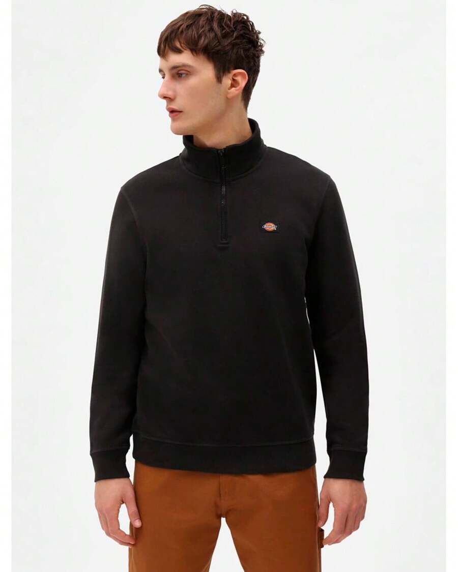 Dickies Oakport Quarter Zip Black - Black - View 1