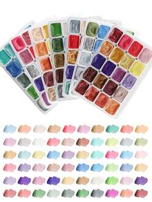 Flash Golden 20 Colors Solid Watercolor Preadolescent Glitter Paints Set Tin Box Pigment Solid Paint Set Palette For Students - Pearlescent Powder - View 1