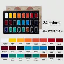 Rubens 12/24 Colors Solid Chinese Painting Pigments Ancient Color Mineral Pigments Pigments,Used For Gongbi Painting, Ink Painting, And Watercolor Painting. High Color Density And Rich Colors