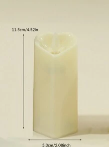 1 pièce Bougie électronique en forme de cœur, bougie électronique sans flamme réaliste alimentée par pile