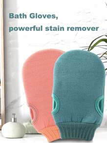 1 Peça/2 Peças Luvas de esfoliação corporal para banho, Luvas para remoção de pele morta, Ferramenta de limpeza corporal dupla face, Para massagem com espuma de SPA, Toalhas esfoliantes, Luvas de banho reversíveis, Adequadas para spa, massagem e esfoliação corporal, Acessórios para banho e esfoliação corporal, Remoção de pele morta e massageador facial, Verde, rosa e azul