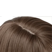 MOLOLAN Pelucas Sintetica Para Mujer Cabello Ondulada Natural,peluca negra/marrón para cosplay y uso diario, pelucas largas rizadas,Conjunto de Peluca y Gafas de Cosplay,Peluca lolita cosplay de onda suelta rizada y negra super larga, con flequillo, de fibra sintética resistente al calor, de moda, para uso diario y de fiesta para mujeres y niñas,ideal para fiestas de cosplay o despedidas, extensiones de pelo liso largo sintético para uso diario de mujeres y niñas, peluca natural de cambio gradual de fibra resistente al calor para mujer( peluca*1; redecilla para el cabello*1) - Marron oscuro - Ver 4