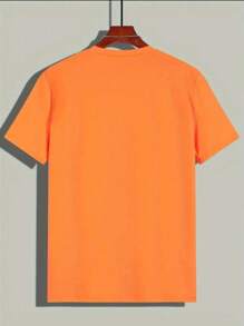 MOUNTAIN Men's T-Shirt 100% Cotton - 橘色 - 查看 2