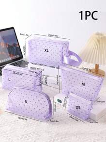 1pc/5pcs Printed Mesh Cosmetic Bag Love Cosmetic Bag Flocked Clear Storage Bag, Large Capacity Cosmetic Bag Portable Cosmetic Storage Bag, Lipstick And Coin Purse Toiletry Bag Travel Hand Storage Bag Women Lipstick Small Bag Mesh Cosmetic Bag Shell Bag Storage Hollow Toiletry Bag, Toiletry Bag Heart Printed Transparent Mesh Cosmetic Bag Travel Toiletries Toiletries Makeup Bag Makeup Bags Makeup Organizer Make Up Organizer Makeup Storage Back To School Supplies